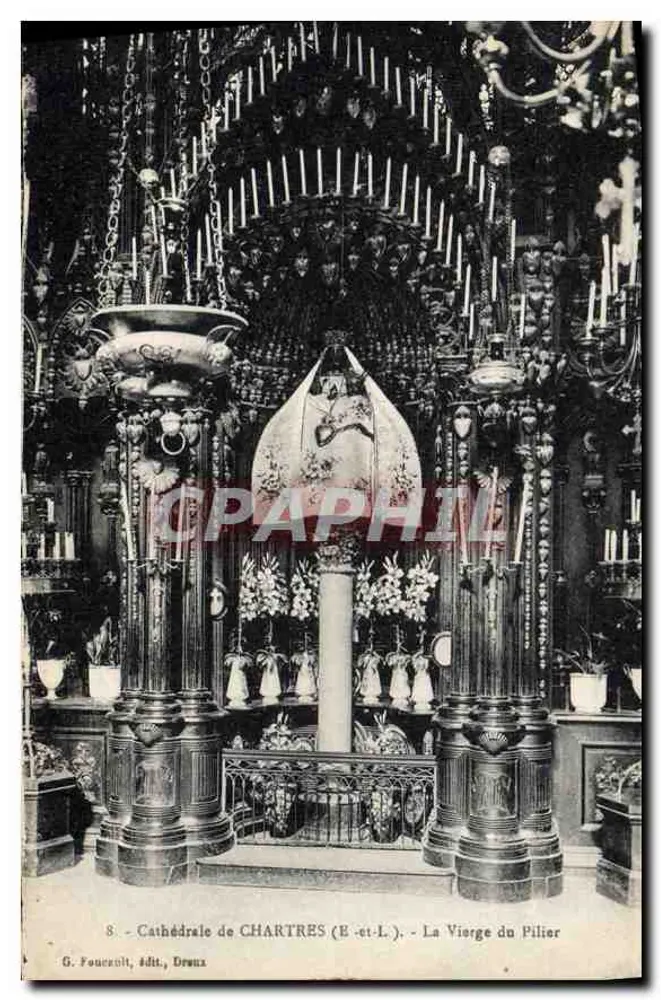 Catedral de CHARTRES (E.-et-L.) — La Virgen del Pilar — G. Fournet, Drux - Anverso