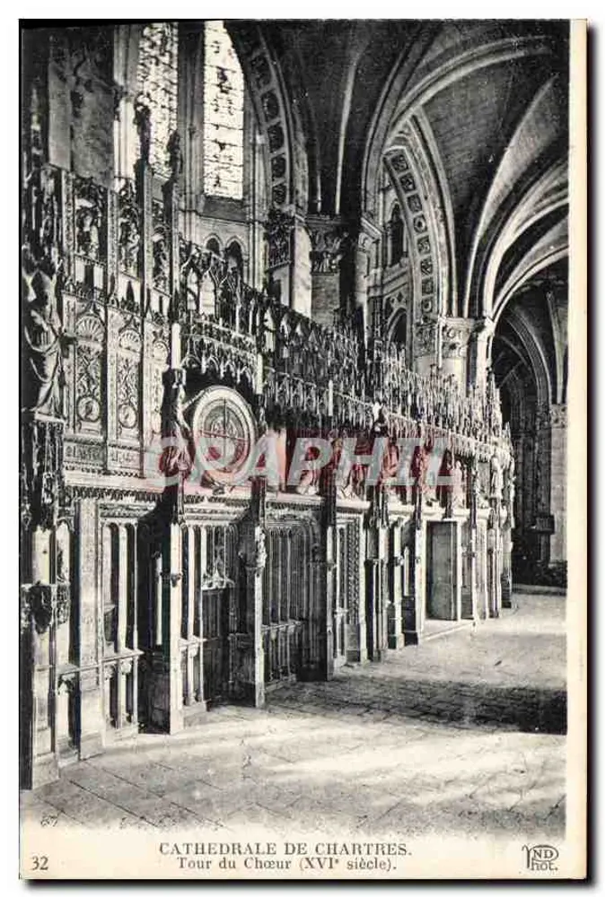 Catedral de Chartres — Torre do Coro (século XVI) — Neurouzin Frères, Impr. Créteil, n°32 - Frente