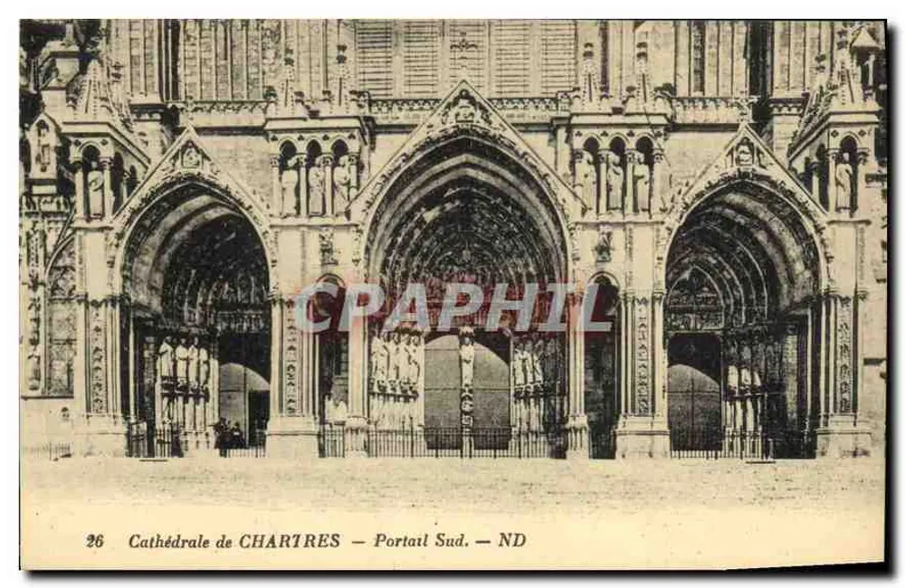 Catedral de CHARTRES — Portal Sul — ND - Frente