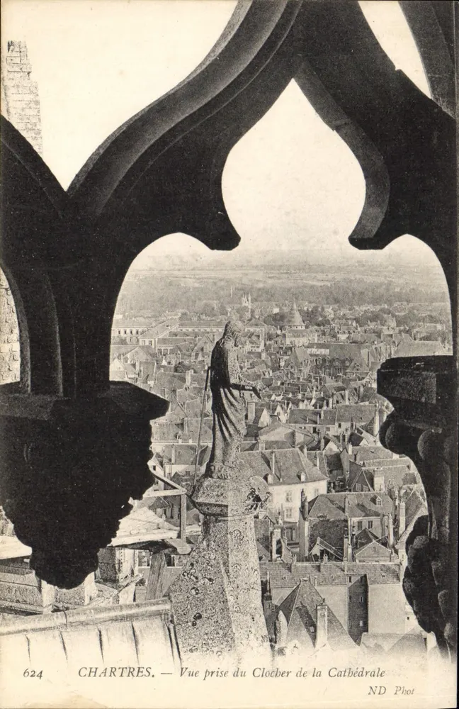 Chartres — Ansicht vom Turm der Kathedrale — ND Phot, n° 624 - Vorderseite