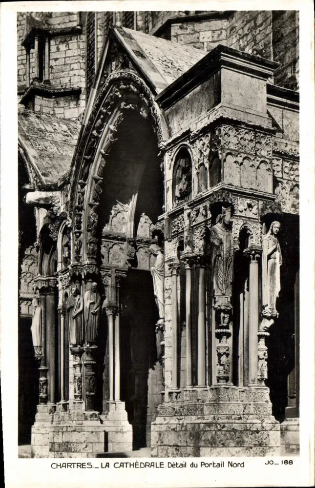 Chartres — Die Kathedrale. Detail des Nordportals — JO_188 - Vorderseite