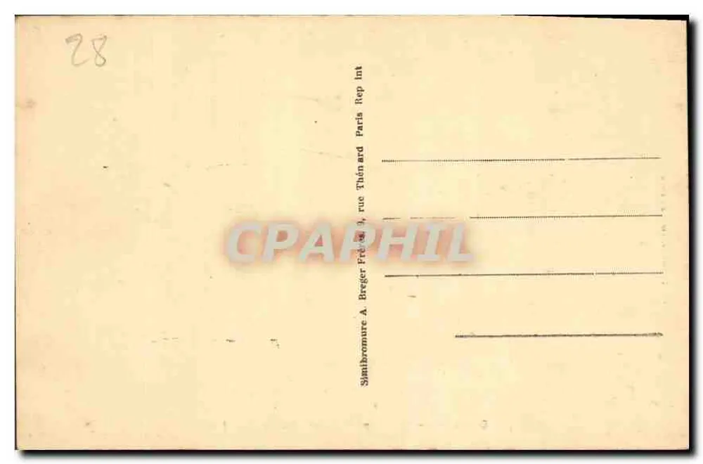 Dreux - Frontansicht der Kapelle Saint-Louis — Sammlung des Verlegers A. Breger, Nr. 15 - Rückseite