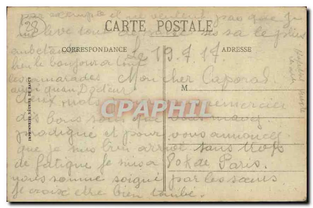 Chartres - O Hôtel-Dieu — Ch. Fouseault, editor, Dreux, n° 66 - Verso