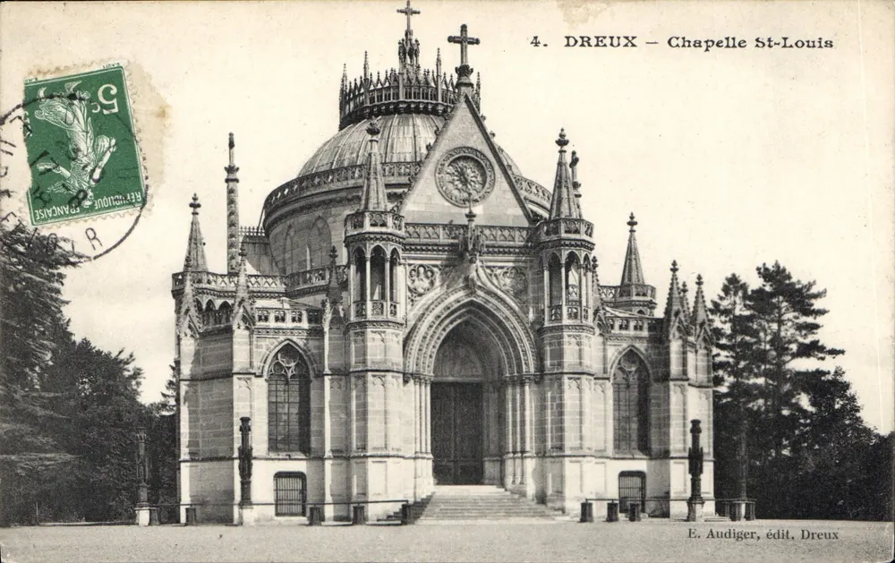 Dreux — Kaplica Świętego Ludwika — E. Audiger, wyd. Dreux - Awers