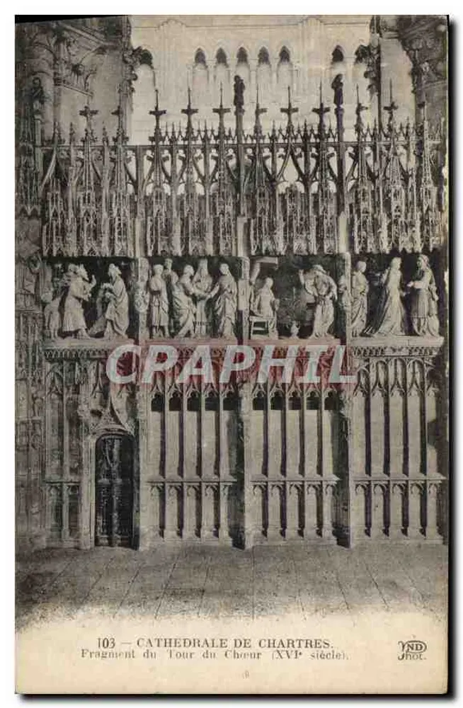Kathedrale von Chartres — Fragment des Chorwegs (16. Jahrhundert) — Jhol, n° 103 - Vorderseite