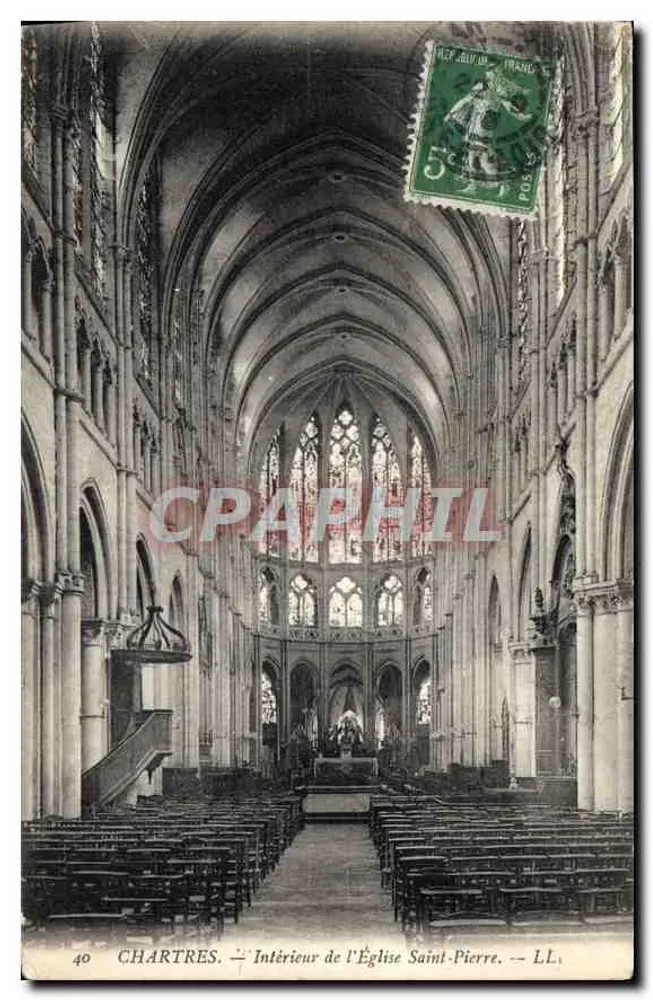 Chartres — Interior da Igreja de São Pedro — LL, n°40 - Frente