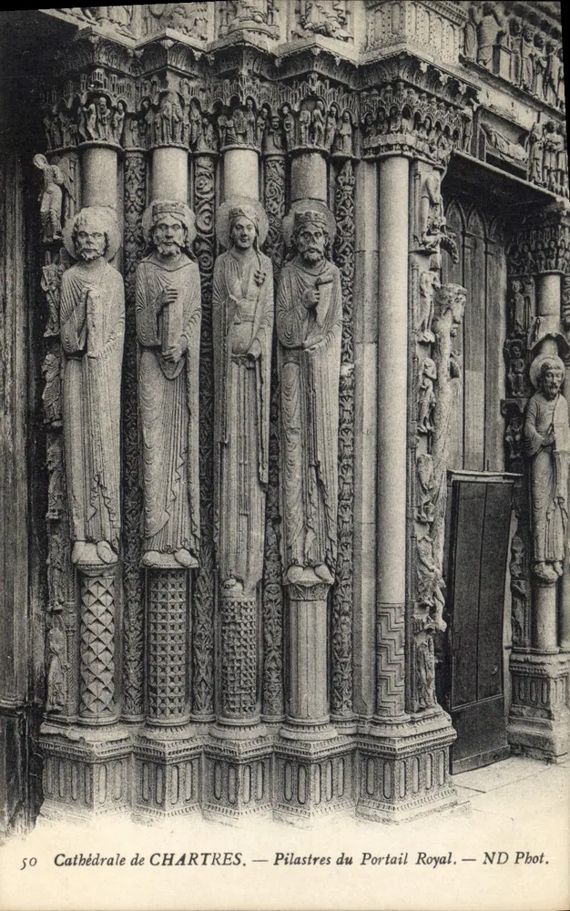 Kathedrale von CHARTRES — Pfeiler des Königstor — ND Phot. - Vorderseite