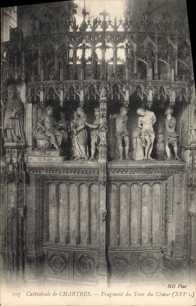 Kathedrale von CHARTRES — Fragment des Chorwegs (16. Jahrhundert) — ND Phot - Vorderseite