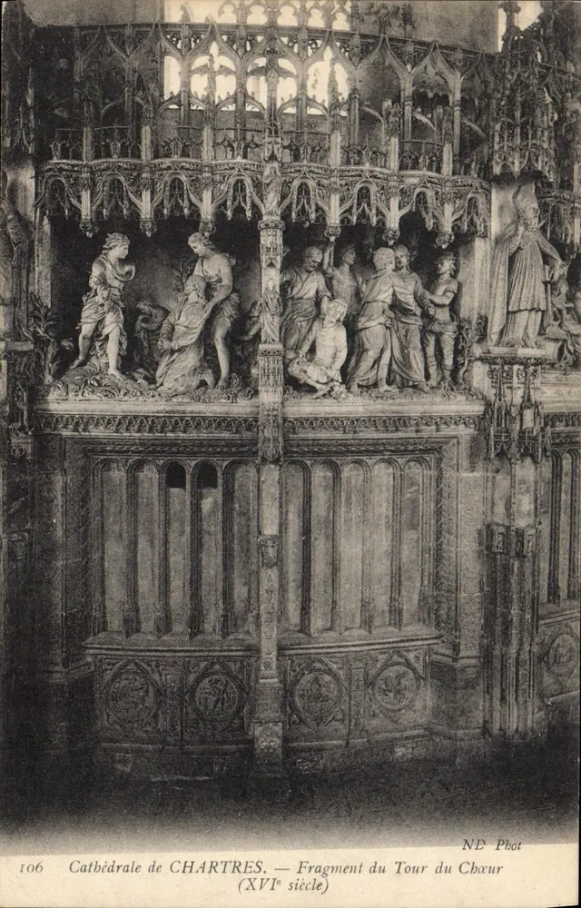 Kathedrale von Chartres — Fragment des Chorwegs (16. Jahrhundert) — ND Phot - Vorderseite