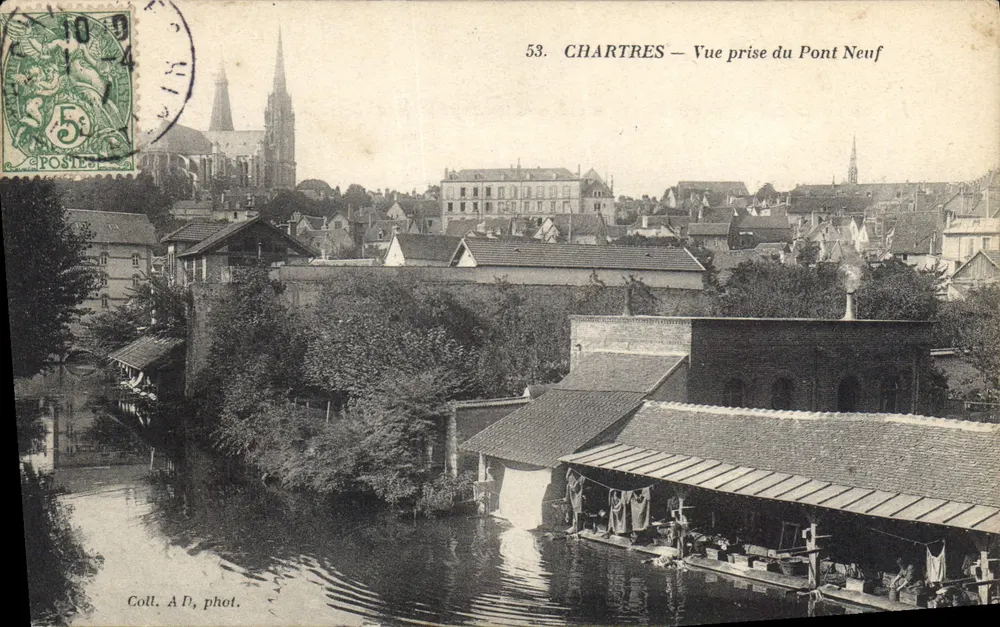 Chartres — Ansicht vom Pont Neuf — Sammlung A P, fot. - Vorderseite