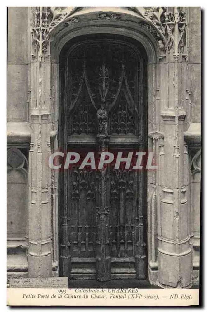 Kleine Tür der Chor-Absperrung, Schwingtür — Kathedrale von Chartres — ND Pbgt. - Vorderseite