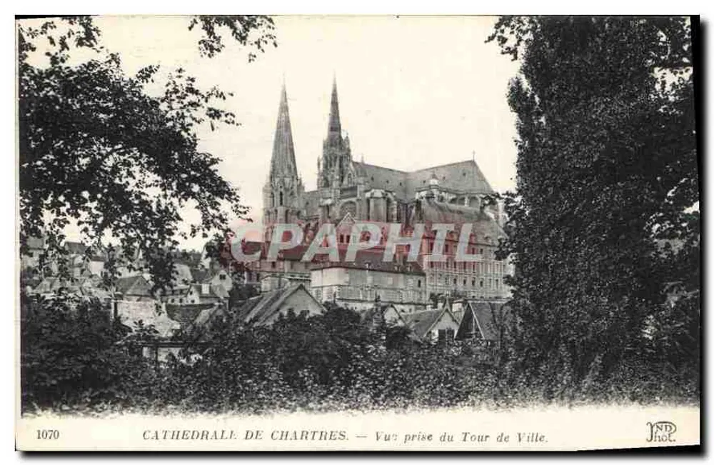 Kathedrale von Chartres — Ansicht vom Tour de Ville — ND Fotografie n° 1070 - Vorderseite