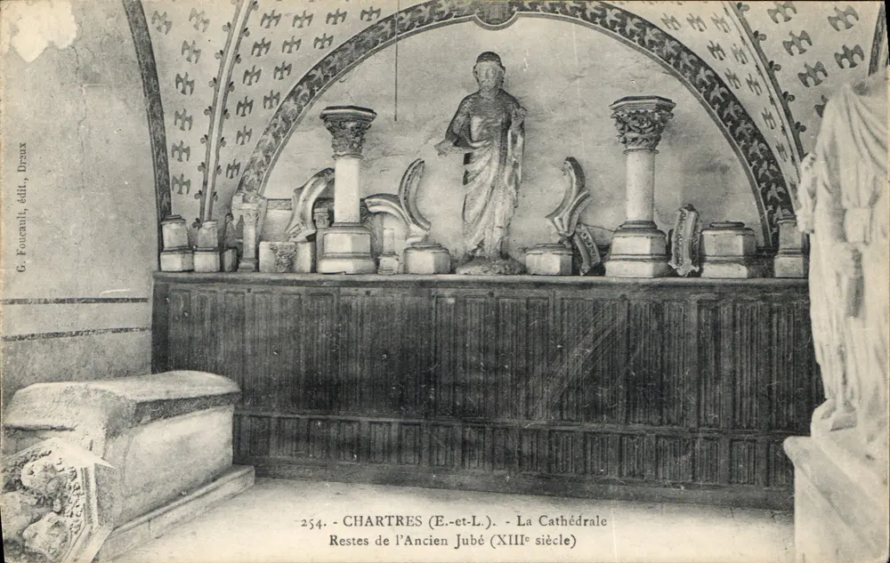 Chartres (E-et-L.) - Die Kathedrale - Reste des alten Jubés (13. Jahrhundert) — G. Foncault, Verlag, Dreux, n°254 - Vorderseite