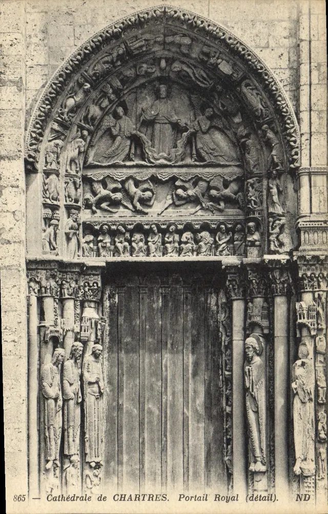 Kathedrale von Chartres — Königstor (Detail) — ND - Vorderseite