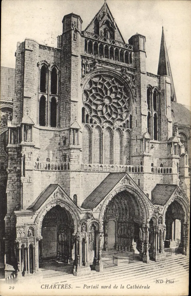 Chartres — Nordportal der Kathedrale — ND Phot, Nr. 29 - Vorderseite