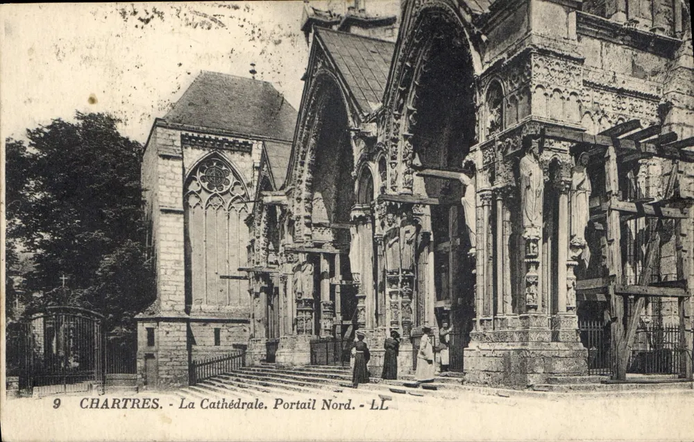 Chartres - Die Kathedrale. Nordportal - LL - Vorderseite