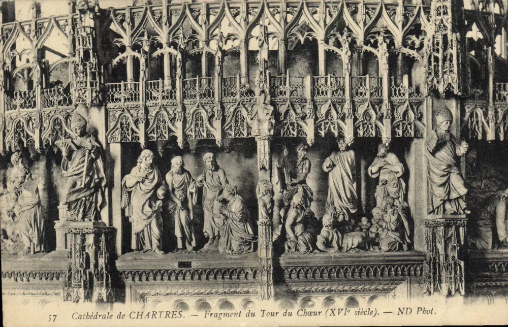 Kathedrale von CHARTRES — Fragment des Chorumschritts (16. Jahrhundert) — ND Pbot. - Vorderseite