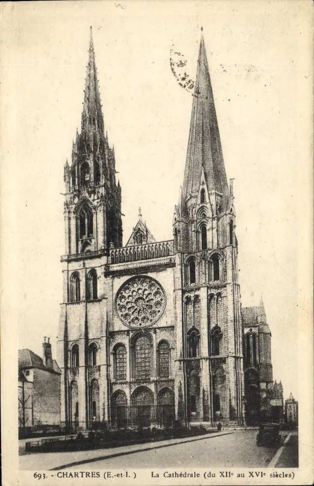 Chartres (E.-et-L.) — Die Kathedrale (von dem 12. bis 16. Jahrhundert) — unbekannter Verlag, Nr. 693 - Vorderseite