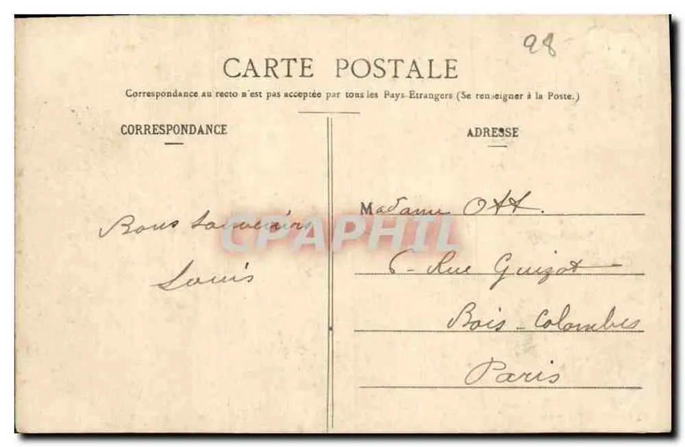 Maintenon — Portal des Schlosses und Eingang zur Treppe — Ch Foucault, Verlag, Dreux, Nr. 49 - Rückseite
