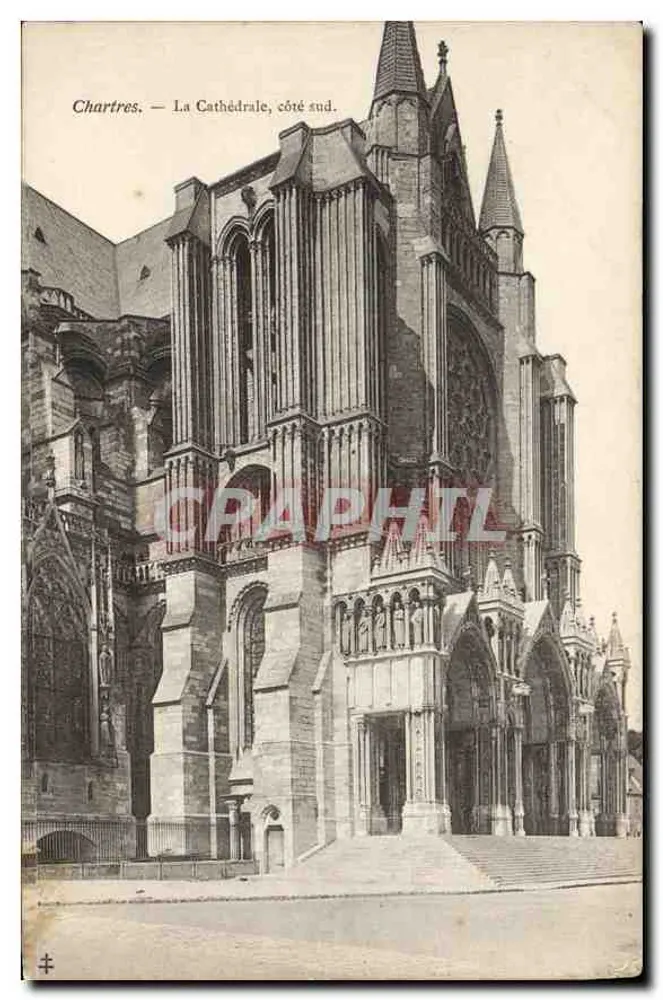 Chartres — Katedra, strona południowa. - Awers