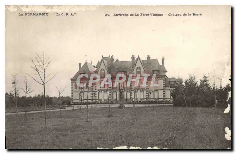 Um La Ferté-Vidame — Schloss de la Barre — Antike Ansichtskarte - Vorderseite