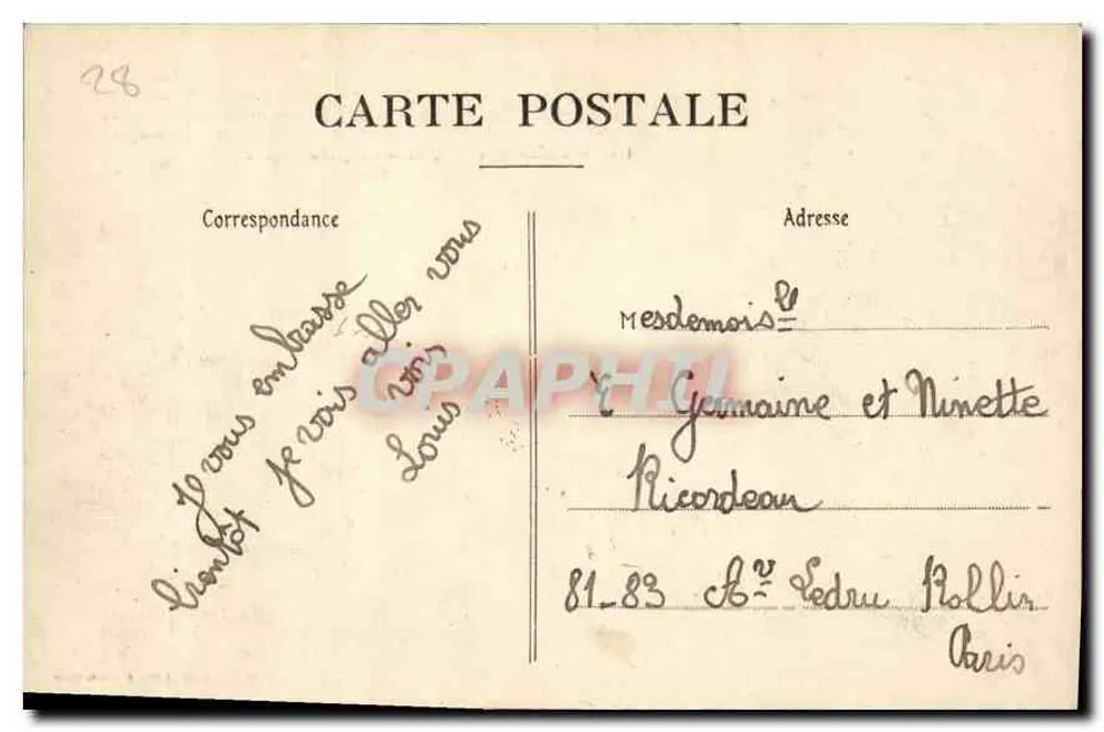 Castelo de Maintenon — A Peça d'Água ou Canal — Sime Rousseau, editor em Maintenon - Verso