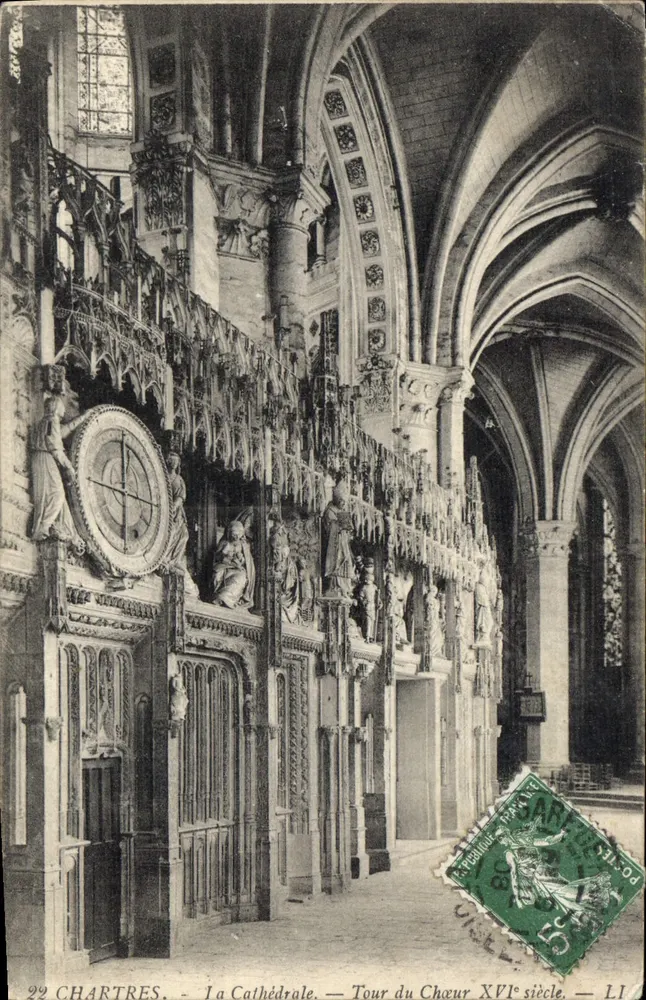 Chartres — Die Kathedrale — Chor-Turm 16. Jahrhundert — LI - Vorderseite