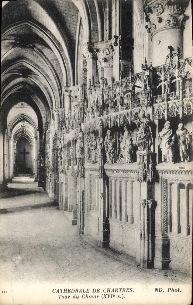 Catedral de Chartres — Torre do Coro (século XVI) — ND. Phot. - Frente