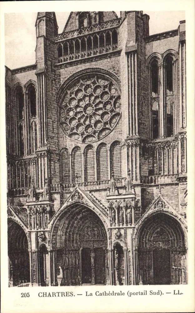 Chartres — A Catedral (portal Sul) — L.L. - Frente