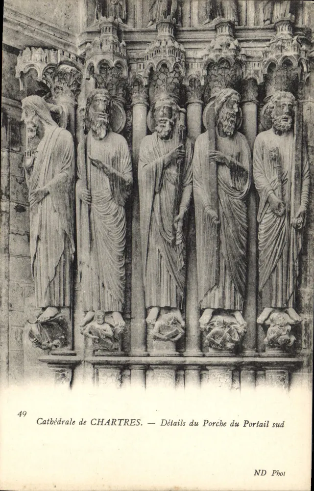 Chartreser Kathedrale — Details des Portals des südlichen Portalvorbaus - Vorderseite