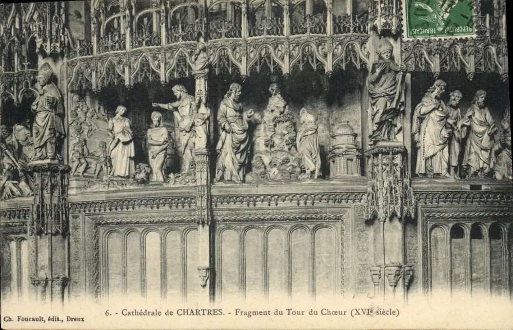 Kathedrale von Chartres — Fragment des Chorwegs (16. Jahrhundert) — Ch. Foncault, Verleger, Dreux - Vorderseite