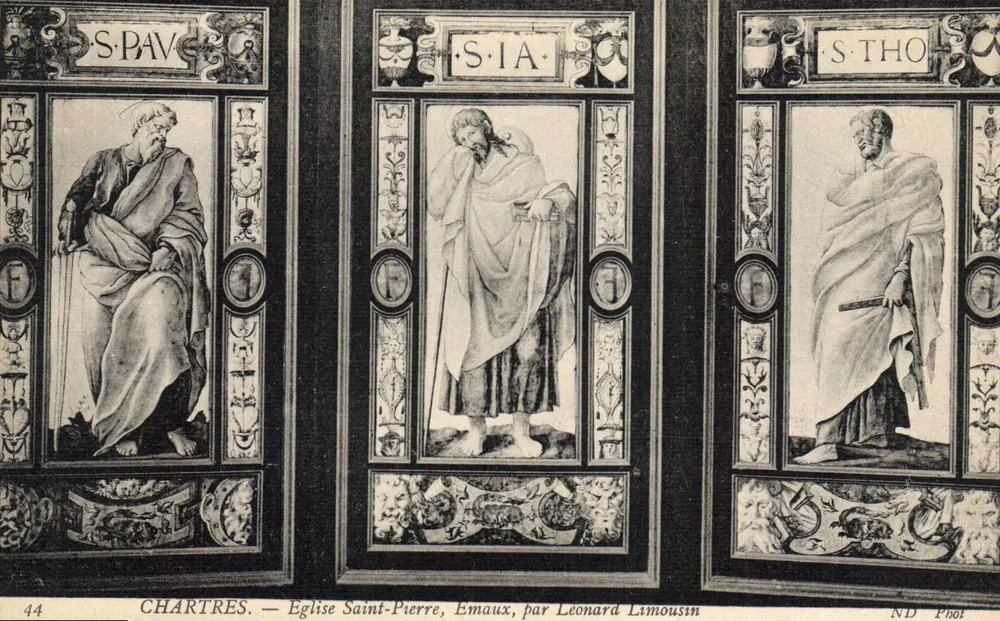 Chartres — Kirche Saint-Pierre, Emailarbeiten, von Leonard Limousin - Vorderseite