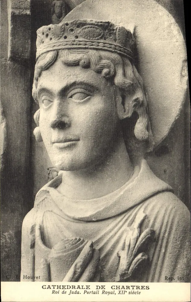 Statue des Königs Juda — Kathedrale von Chartres — Verleger O. E. Houyvet, Rep. 181 - Vorderseite