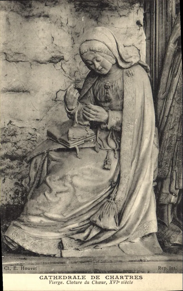 Eingeschlossene Jungfrau — Kathedrale von Chartres — Innenreproduktion — Cl. E. Houvet - Vorderseite