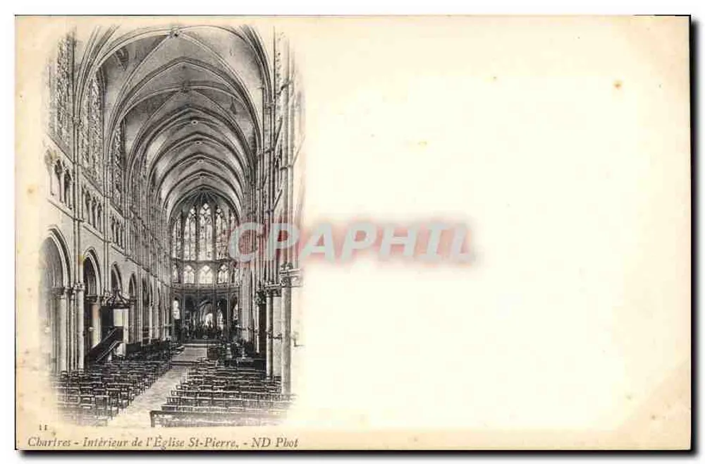 Chartres - Interior da Igreja de São Pedro - ND Phot - Frente