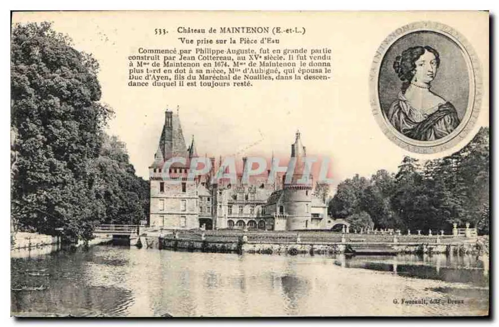 Schloss Maintenon (E-et-L) — Ansicht von der Wasserstelle — G. Faucault, Droux - Vorderseite