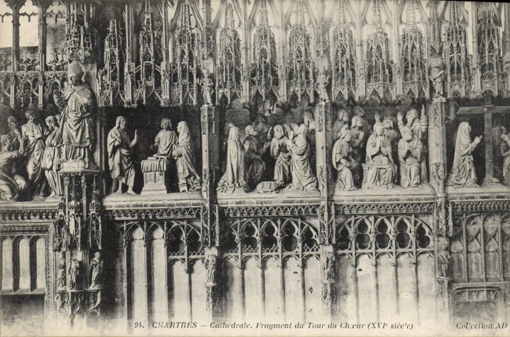 Chartres — Kathedrale. Fragment des Choir-Tours (16. Jahrhundert) — Sammlung AD - Vorderseite