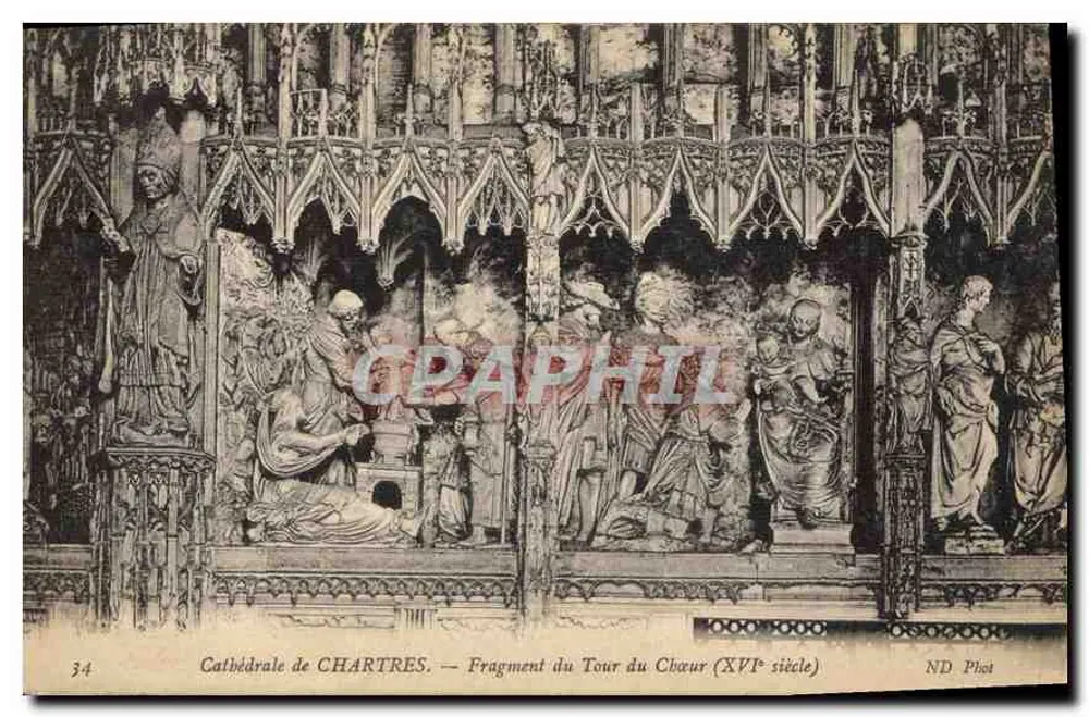 Kathedrale von CHARTRES — Fragment des Chorwegs (17. Jahrhundert) — ND Phot - Vorderseite
