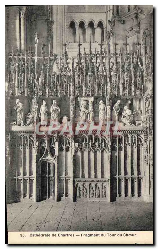 Kathedrale von Chartres — Fragment des Chorwegs — n°35 - Vorderseite