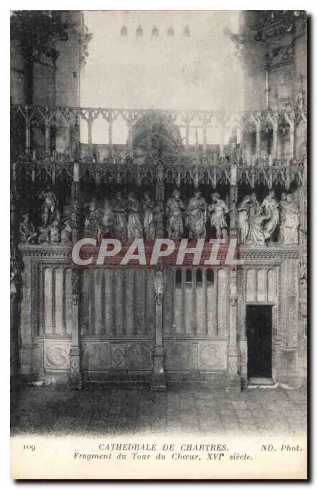 Kathedrale von Chartres — Fragment des Chorwegs, 17. Jahrhundert — ND. Phot. n°109 - Vorderseite