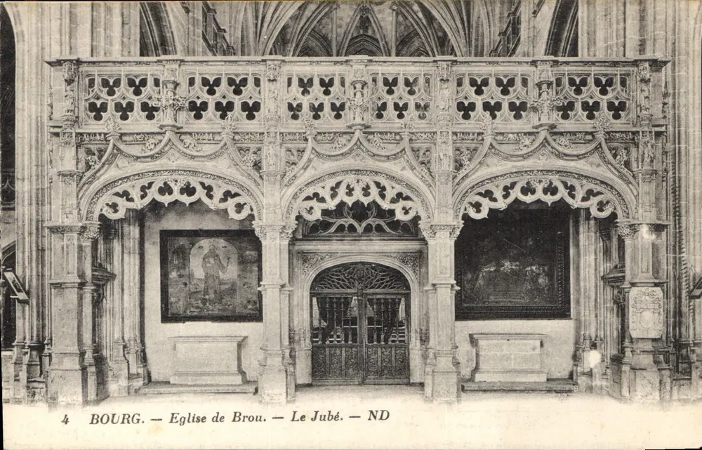 Bourg - Igreja de Brou - O Jubé — ND - Frente