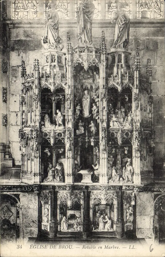Igreja de Brou — Retábulo em Mármore — LL. n°34 - Frente