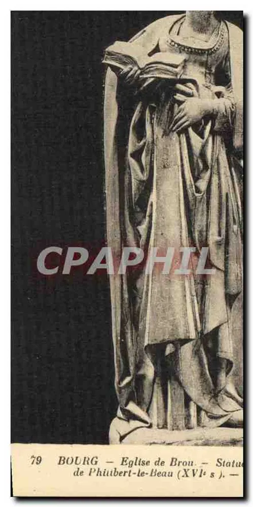 Bourg — Kirche von Brou — Statue von Phiilbert-le-Beau (16. Jahrhundert) - Vorderseite
