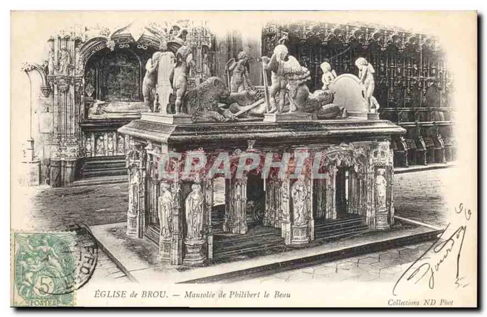 Kirche von Brou — Mausoleum von Philibert le Beau — ND Phot Sammlung - Vorderseite