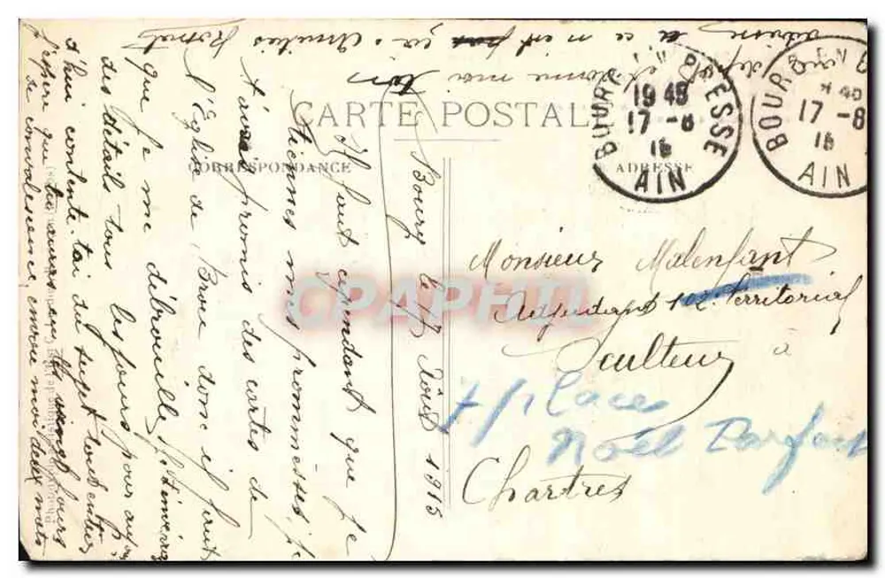 Bourg (Ain) — Igreja de Brou — C.L., B. — n°50 - Verso
