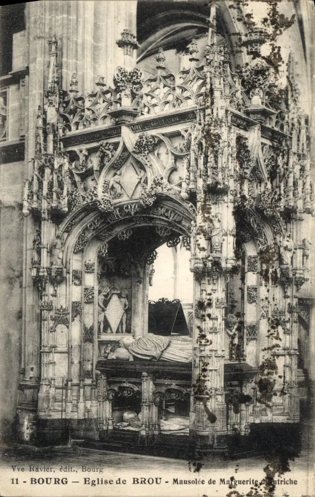 Bourg - Kirche von Brou - Mausoleum von Marguerite de Neutriche — Vve Ravier, Verlag, Bourg - Vorderseite