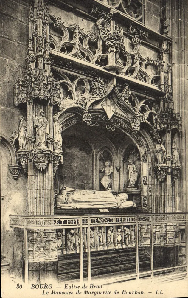 Bourg — Kirche von Brou. Das Mausoleum von Marguerite de Bourbon — I.L. - Vorderseite