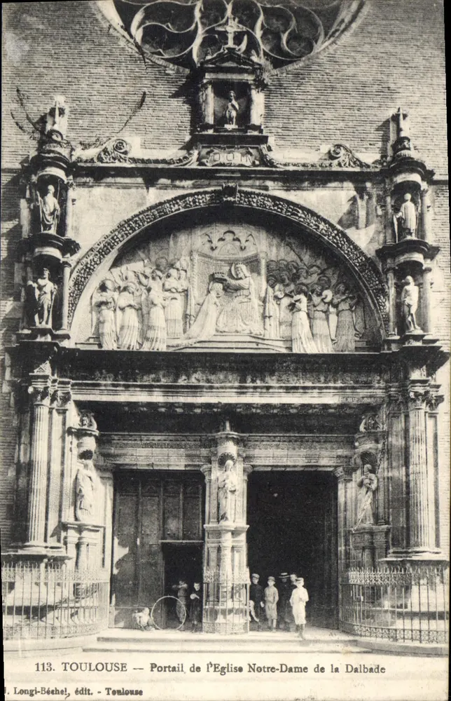 Toulouse — Portal der Kirche Notre-Dame de la Dalbade — Longi-Béchel, Verlag Nr. 113 - Vorderseite