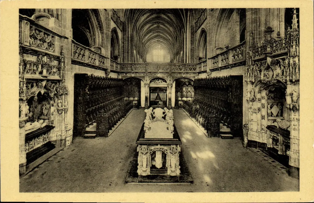 Kirche von Brou — Nave-Ansicht vom Chor — Edition des Monuments Historiques - Vorderseite