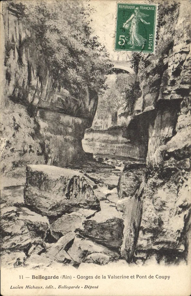 Bellegarde (Ain) — Gorges de la Valserine und Brücke von Coupy — Lucien Michaux, Verlag - Vorderseite